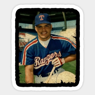 Pudge Rodriguez in Texas Rangers Sticker